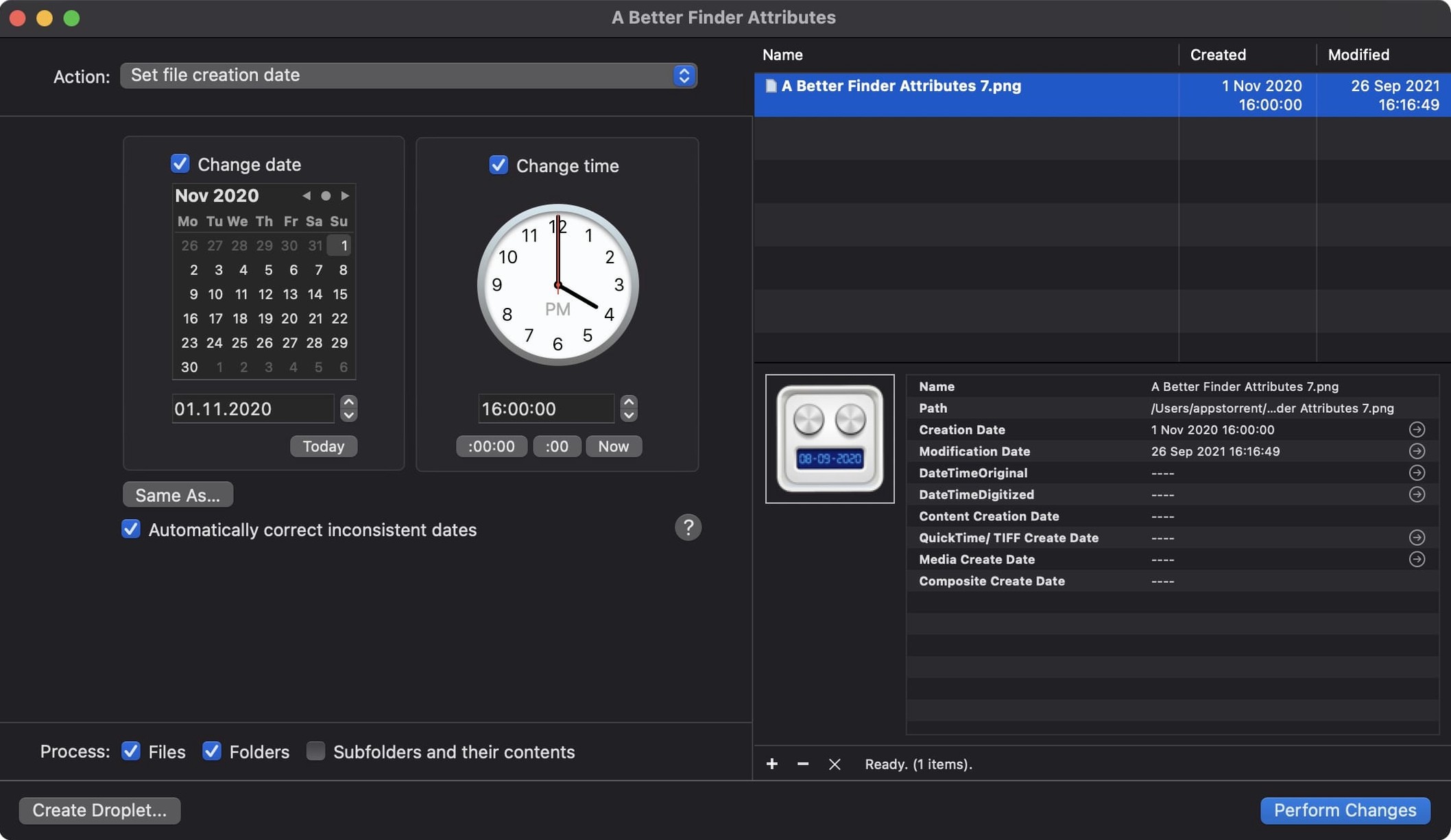 A Better Finder Attributes capture 2 of 2 A Better Finder Attributes preview 2