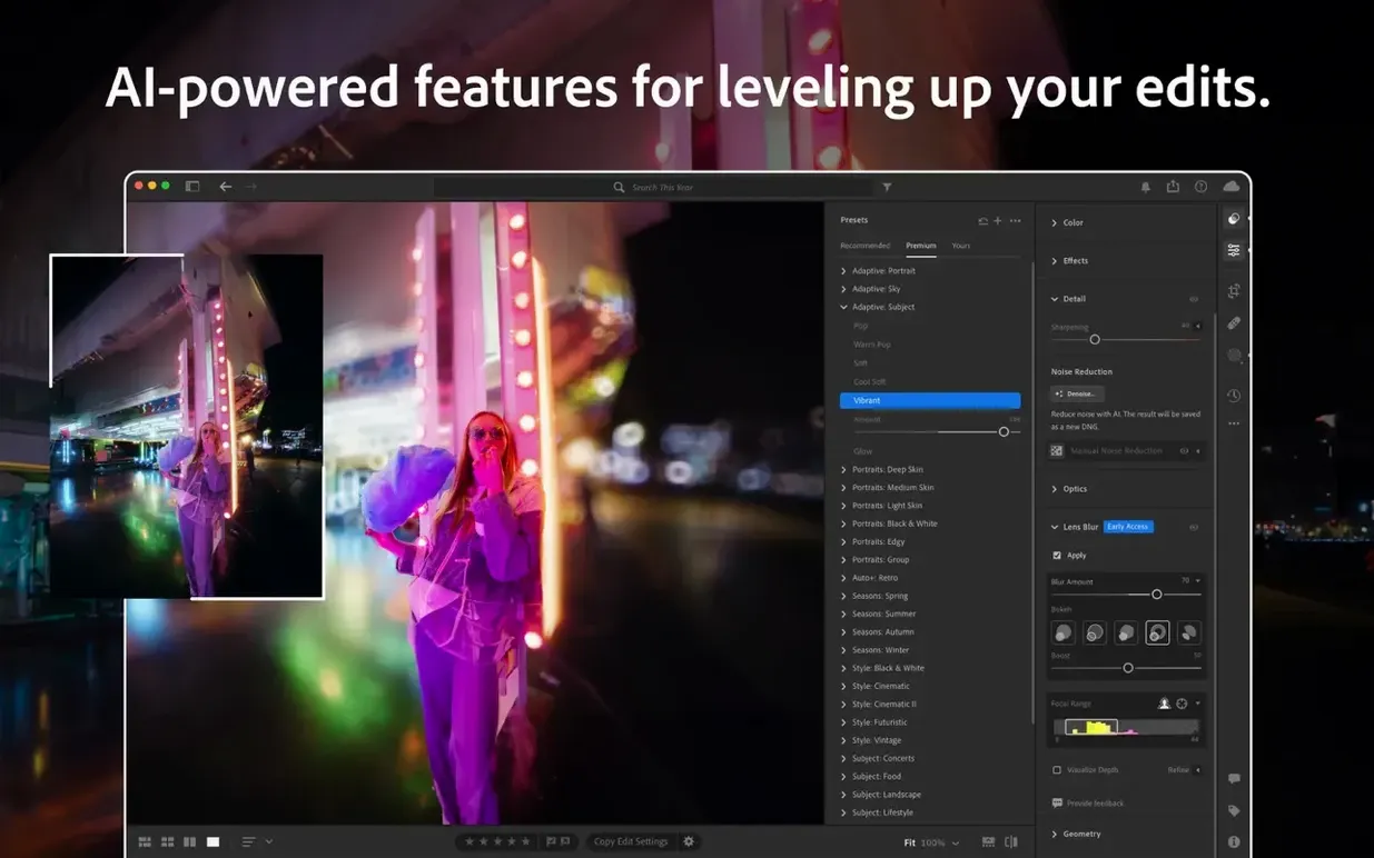 adobe lightroom cc macos free — opening view