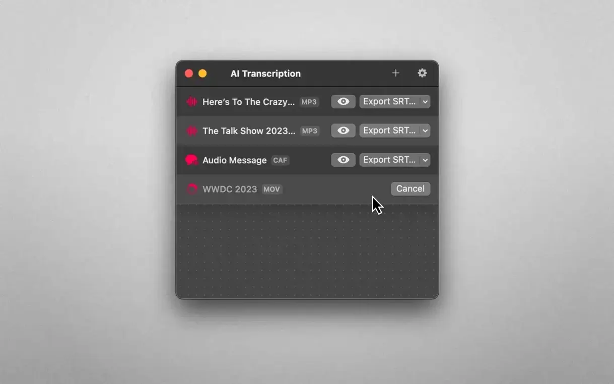 AI Transcription preview 2