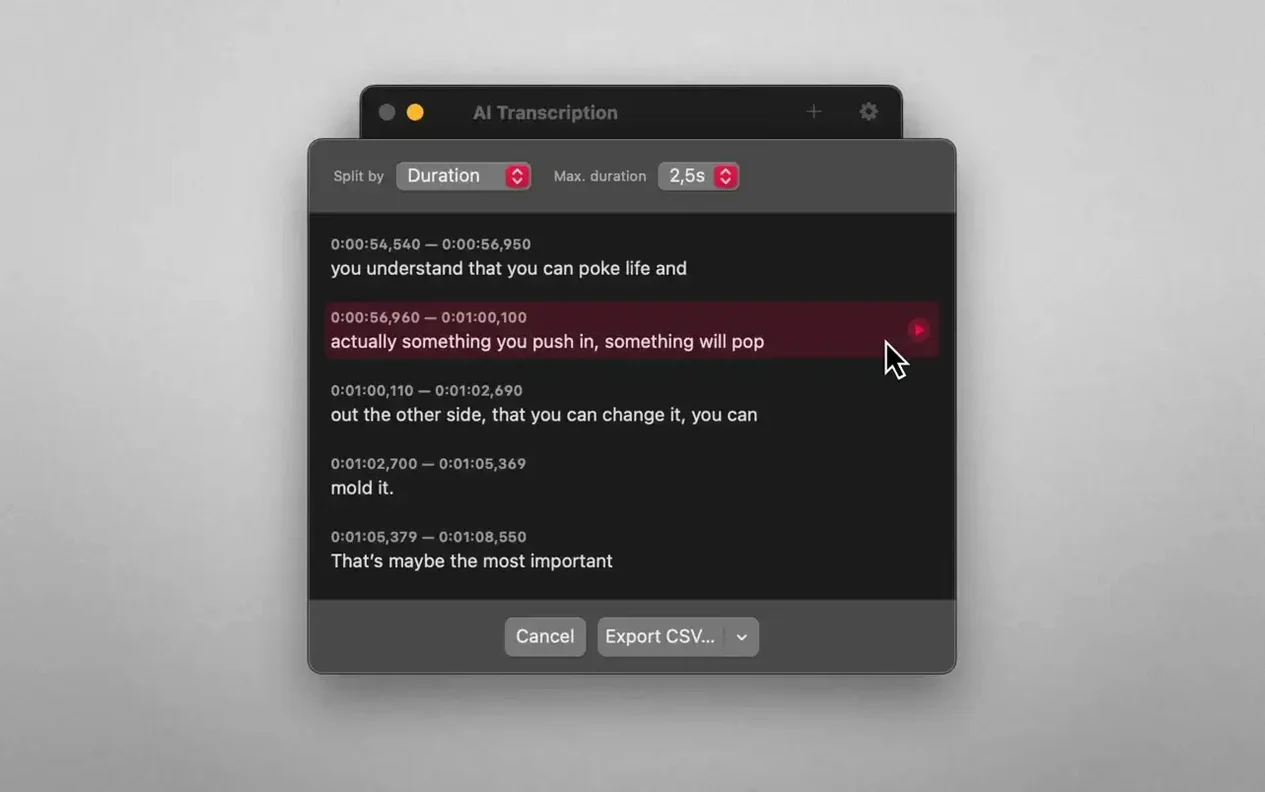 AI Transcription preview 3