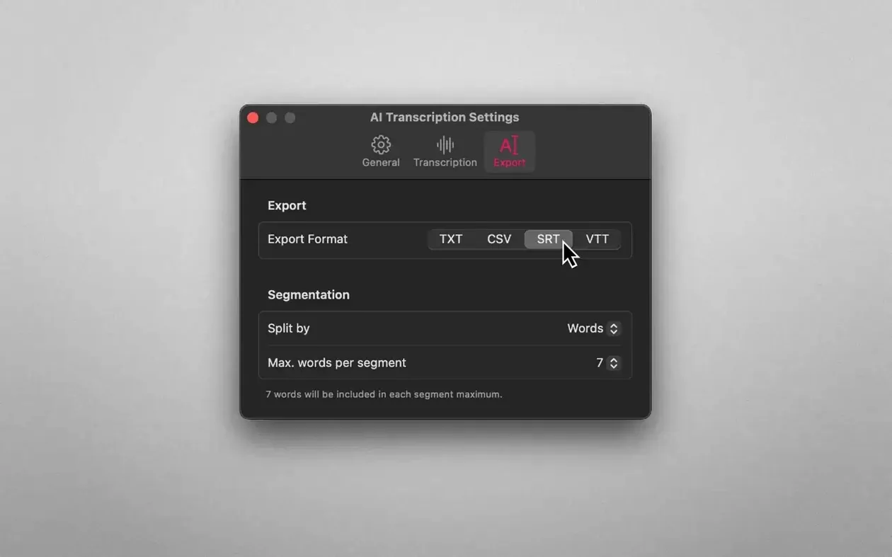 AI Transcription preview 4