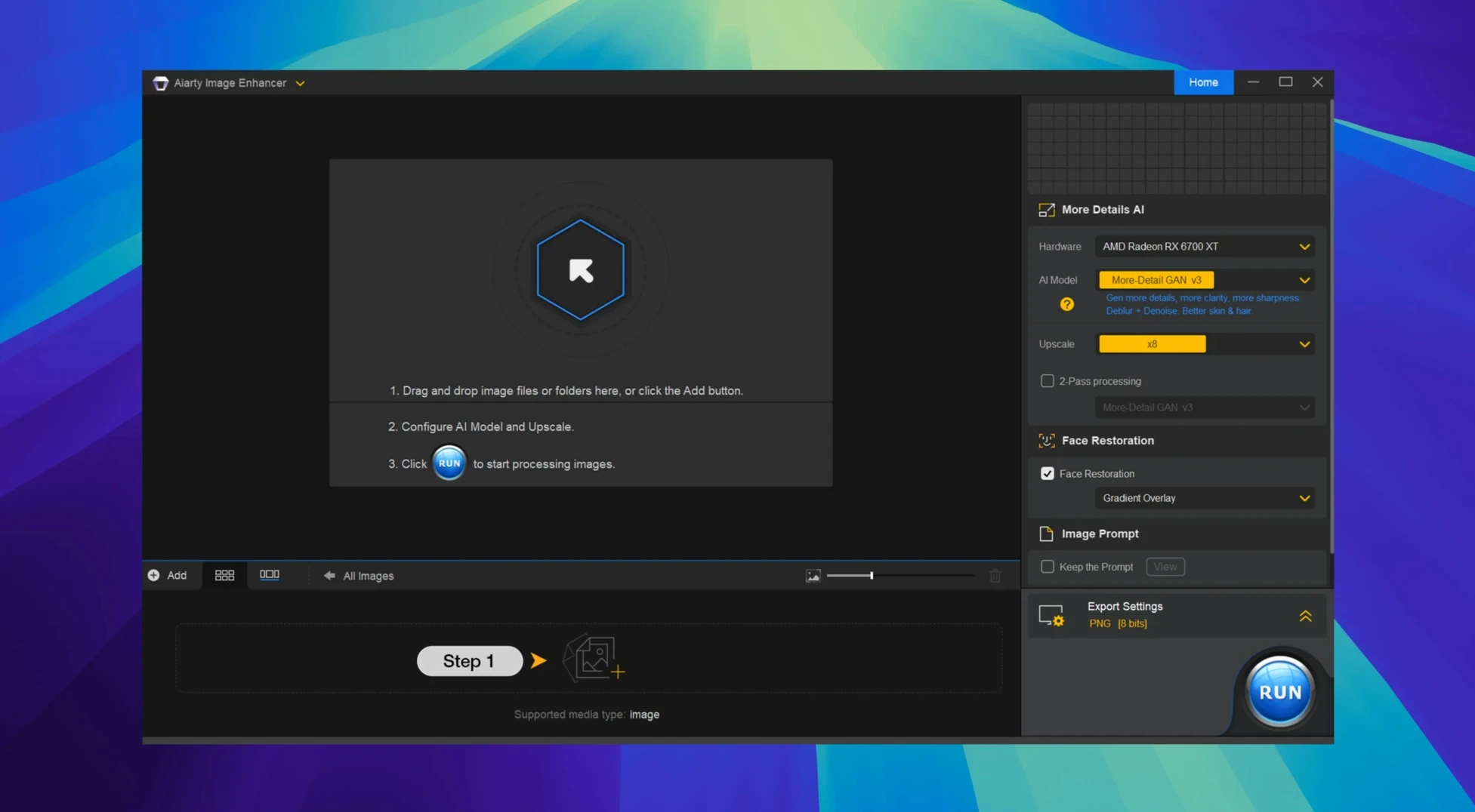 aiarty image enhancer crack — opening view