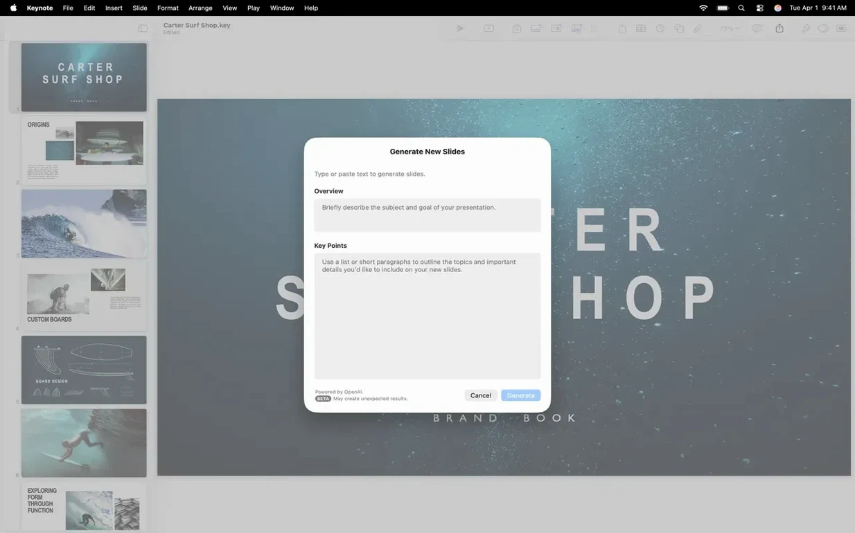 Apple Keynote preview 3