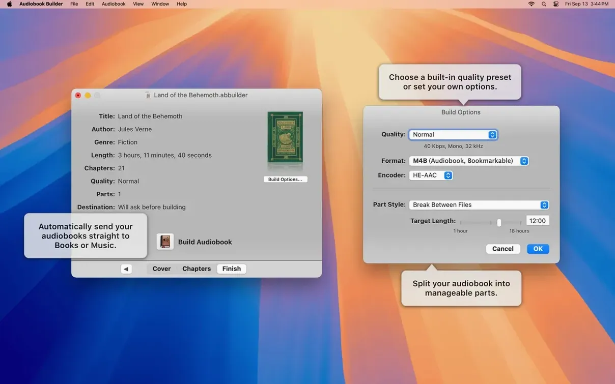 Audiobook Builder: screenshot 2 of 6 Audiobook Builder screenshot 2