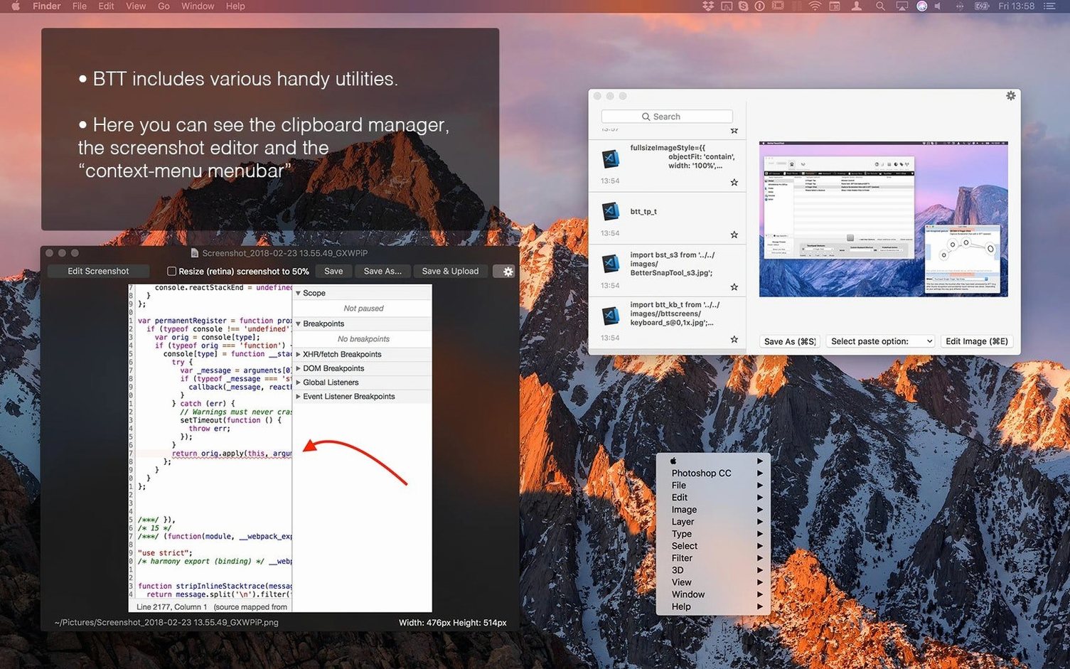 BetterTouchTool preview 2