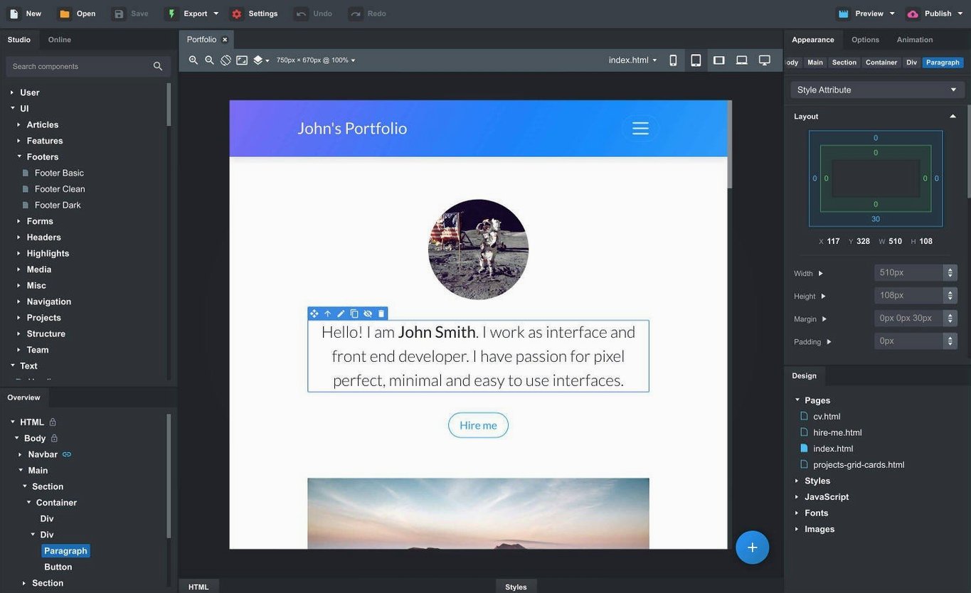 bootstrap studio mac — opening view