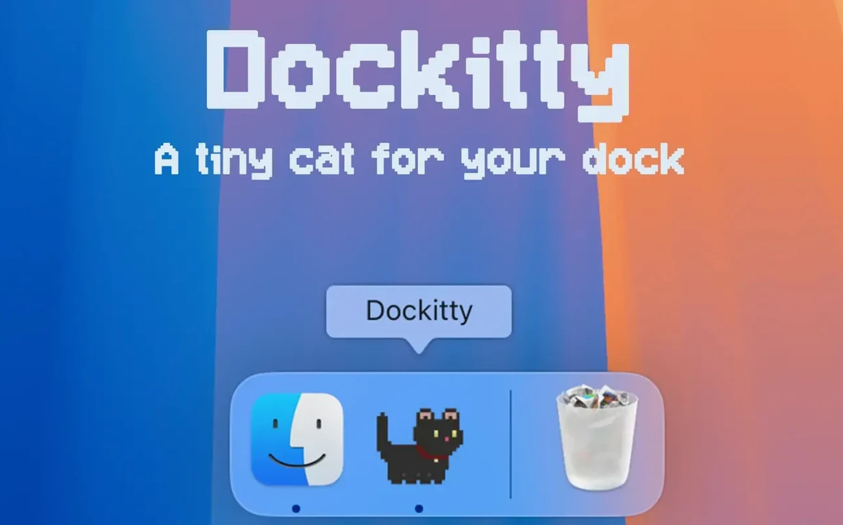 Dockitty - A Cat in Your Dock capture 1 of 4 dockitty - a cat in your dock mac torrent — opening view