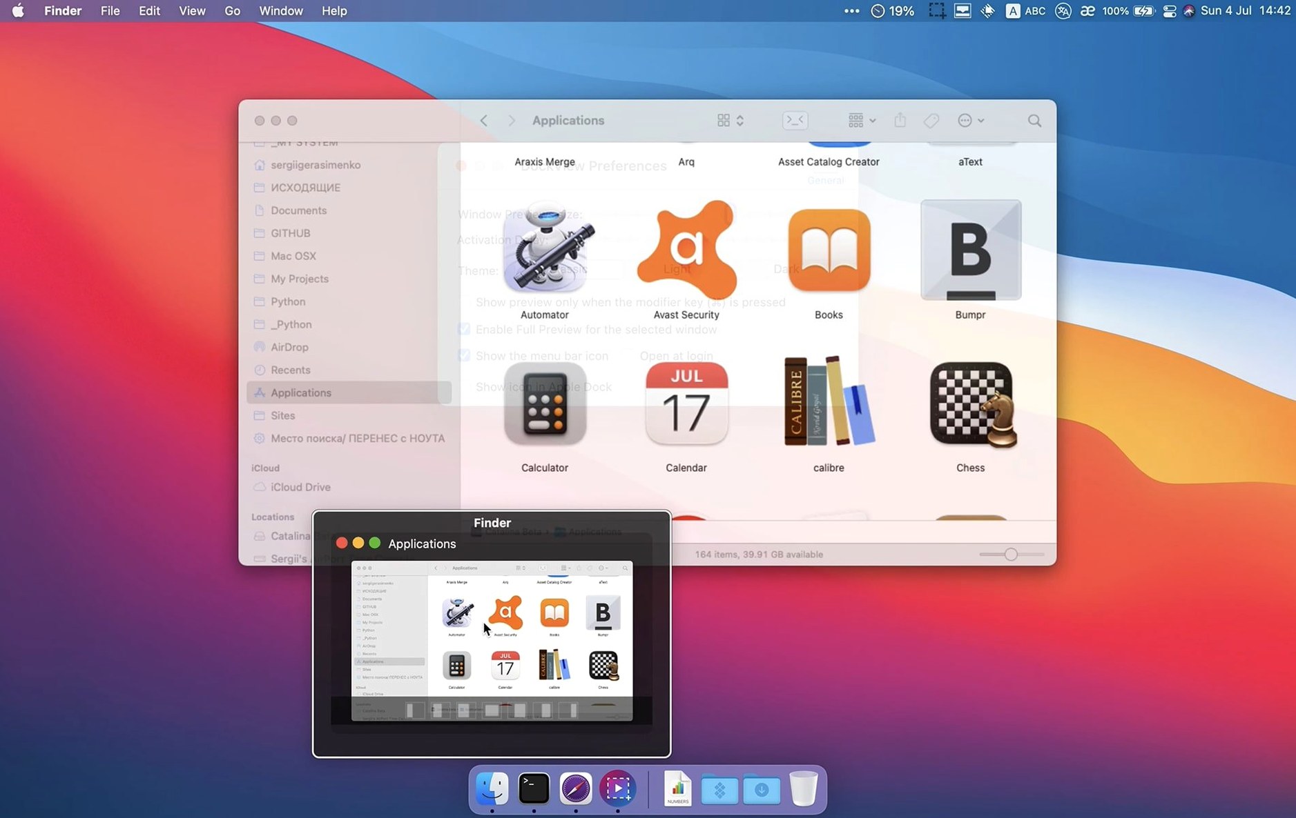 DockView preview 4