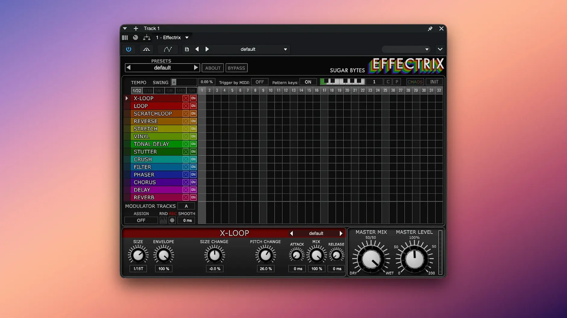 effectrix mac — opening view