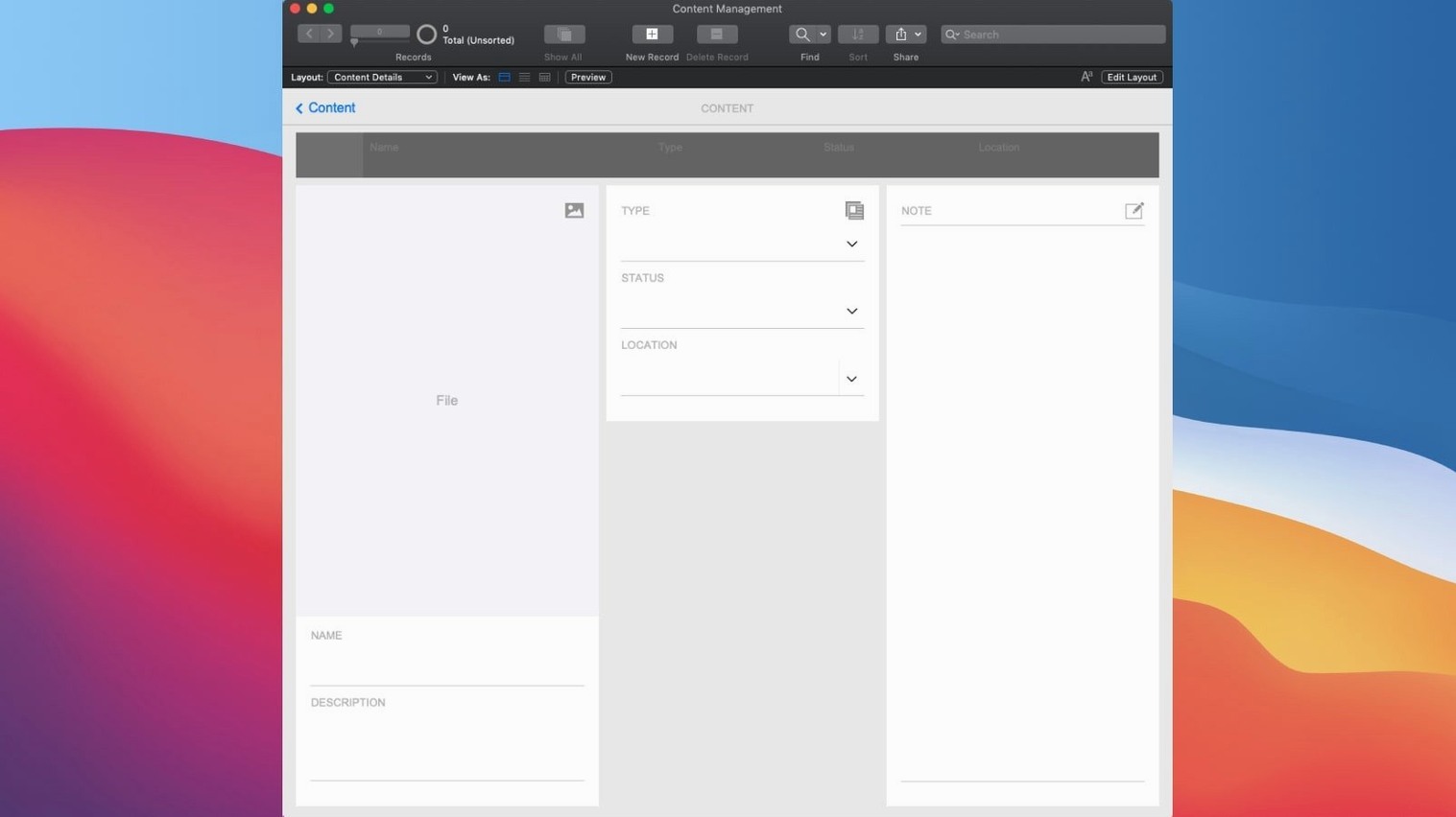 FileMaker Pro preview 2