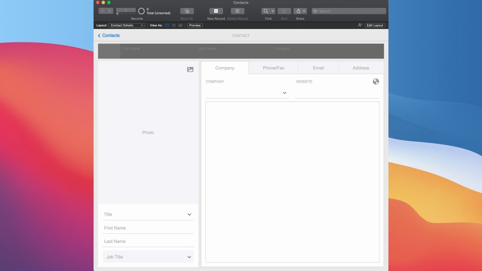 FileMaker Pro preview 4