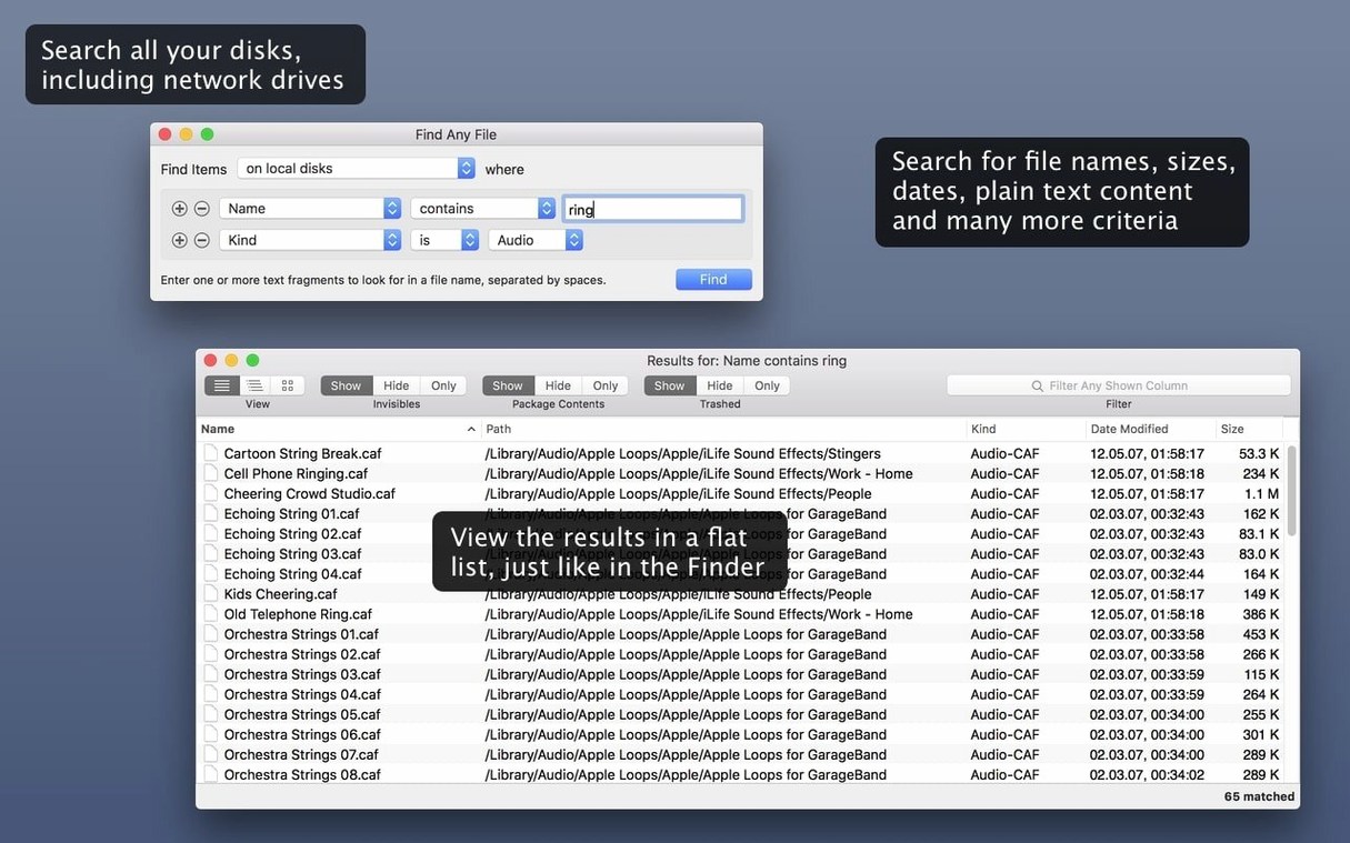 Find Any File capture 1 of 4 find any file mac free — screenshot