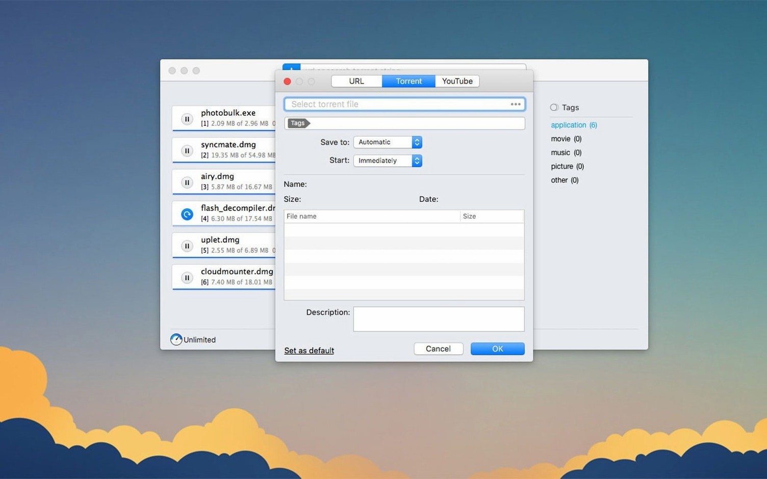 Folx Pro: screenshot 1 of 4 folx mac torrent — screenshot
