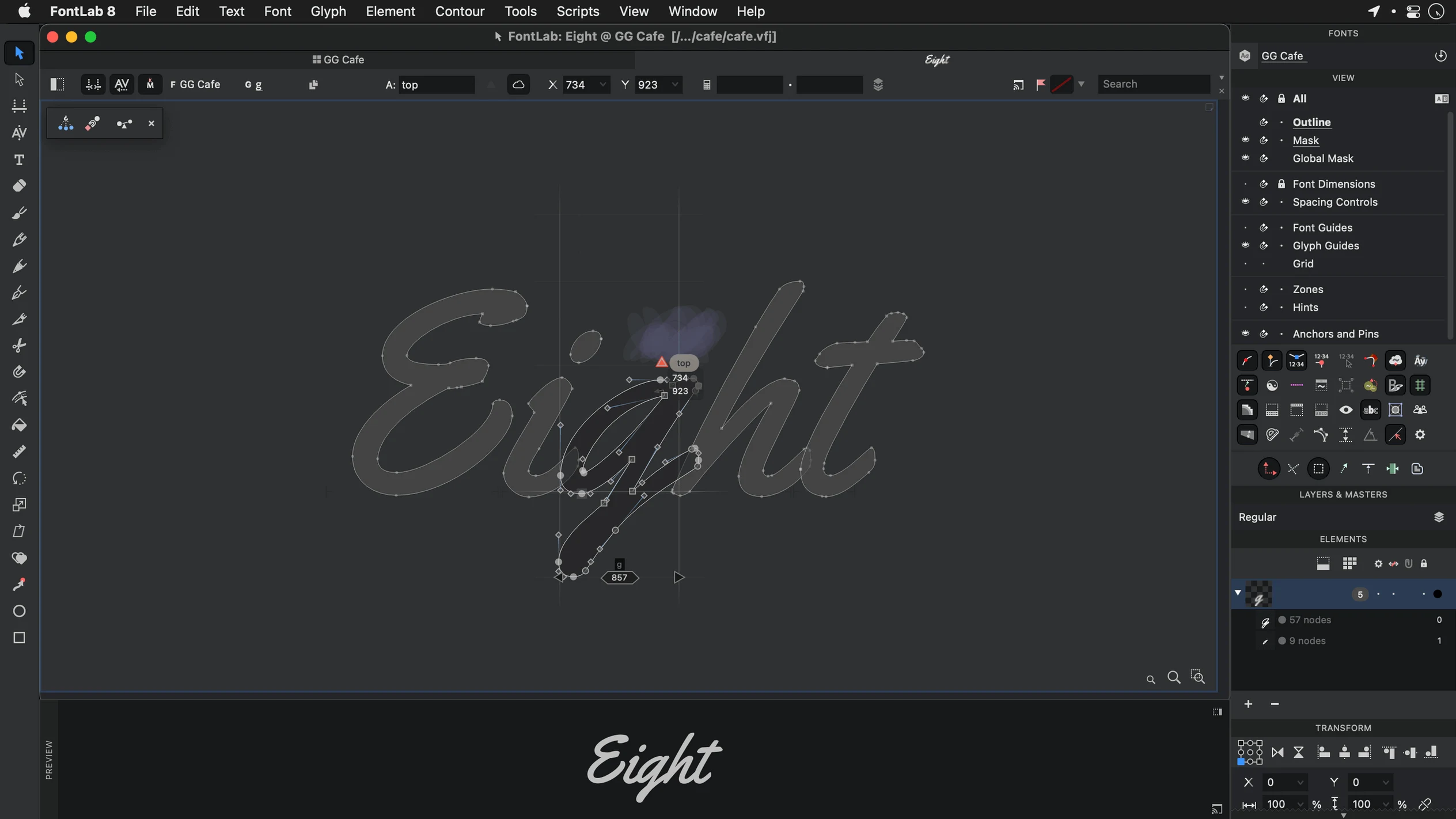 FontLab screenshot 2