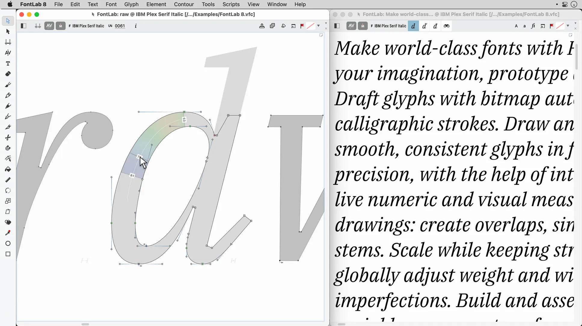 FontLab screenshot 3