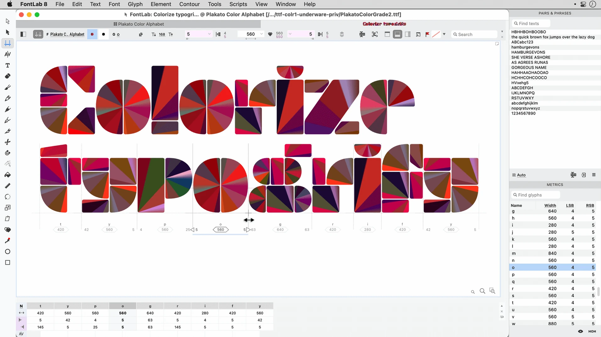 FontLab screenshot 4