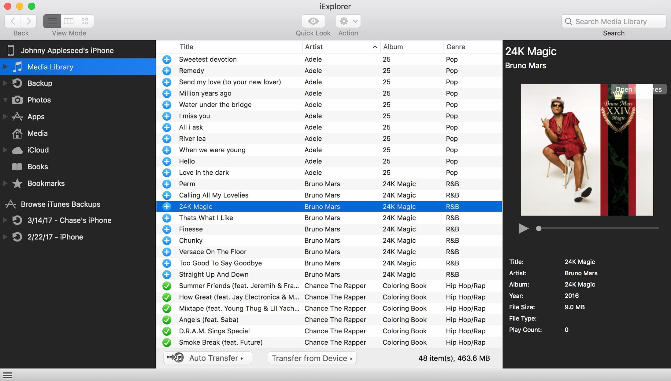 iExplorer screenshot 3
