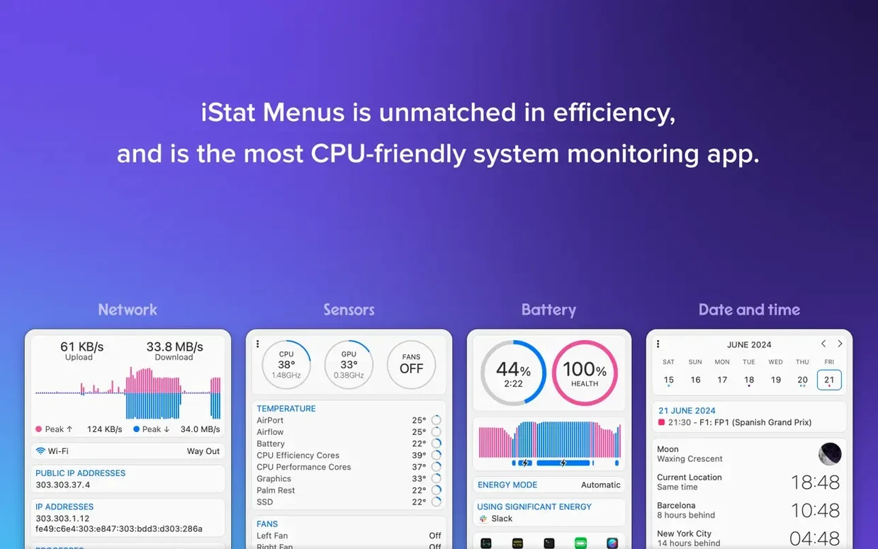 iStat Menus preview 3