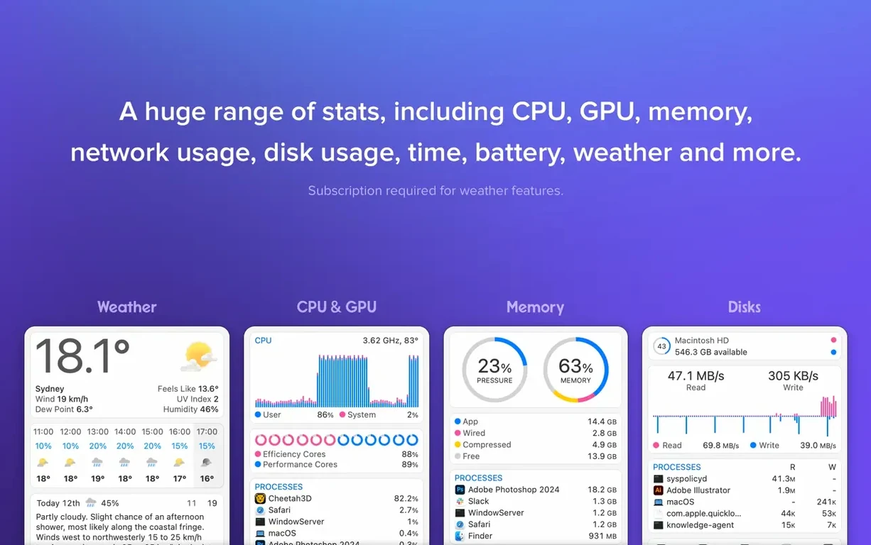 iStat Menus preview 4