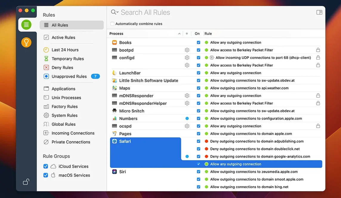 Little Snitch preview 2