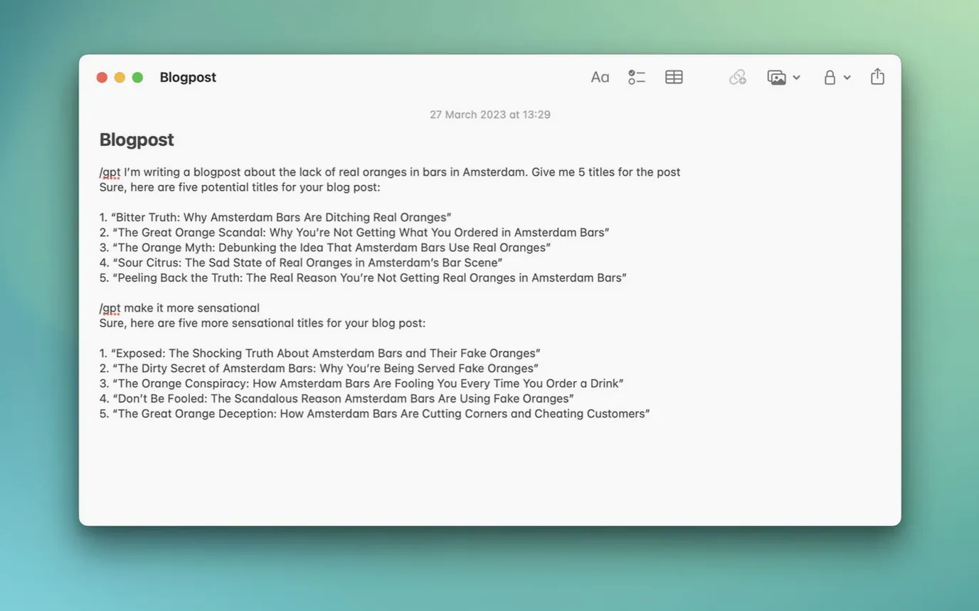 MacGPT preview 2