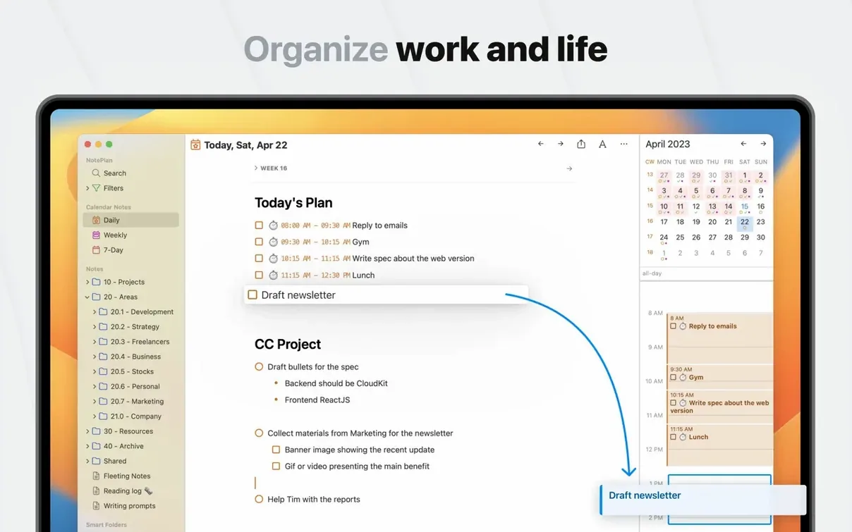 NotePlan - To-Do List & Notes preview 3