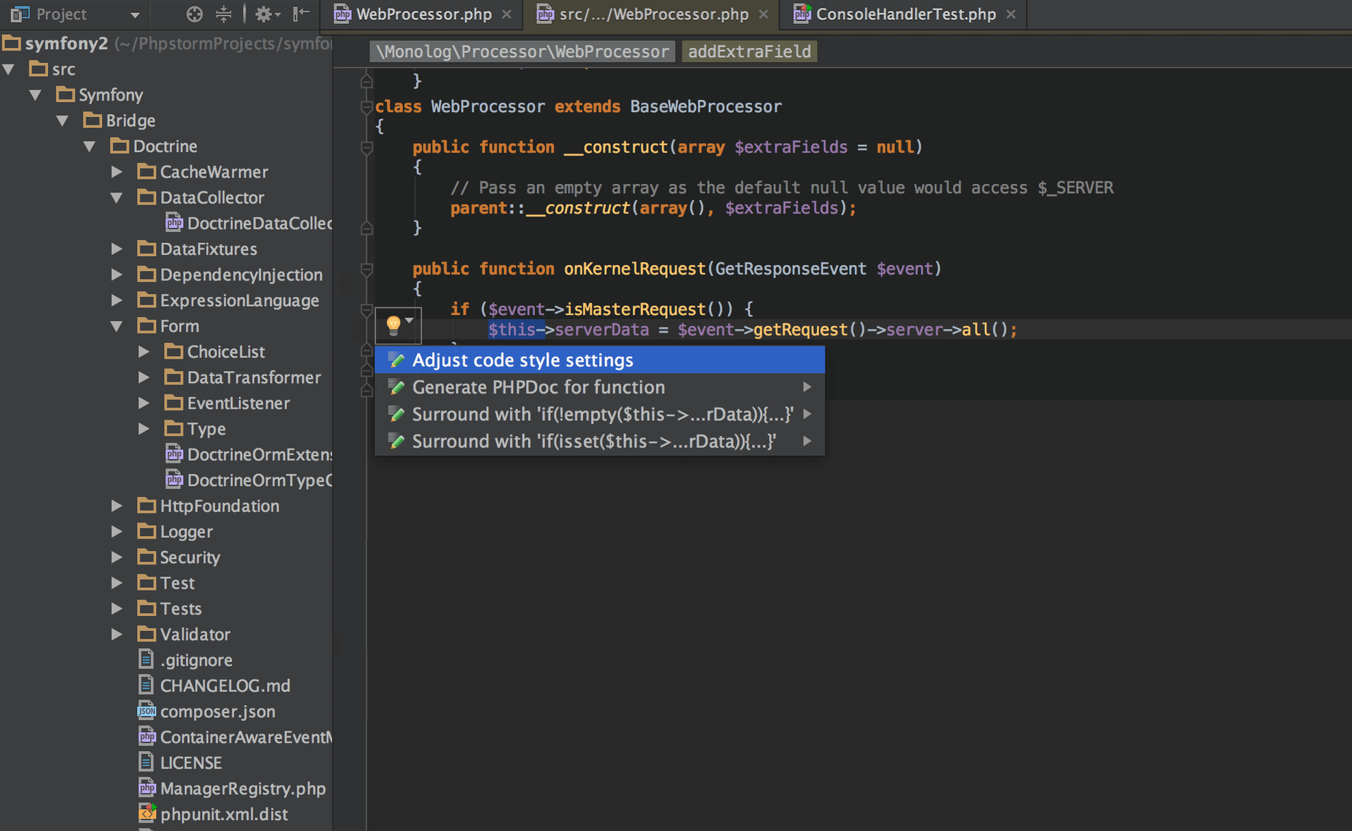 phpstorm mac full version — screenshot