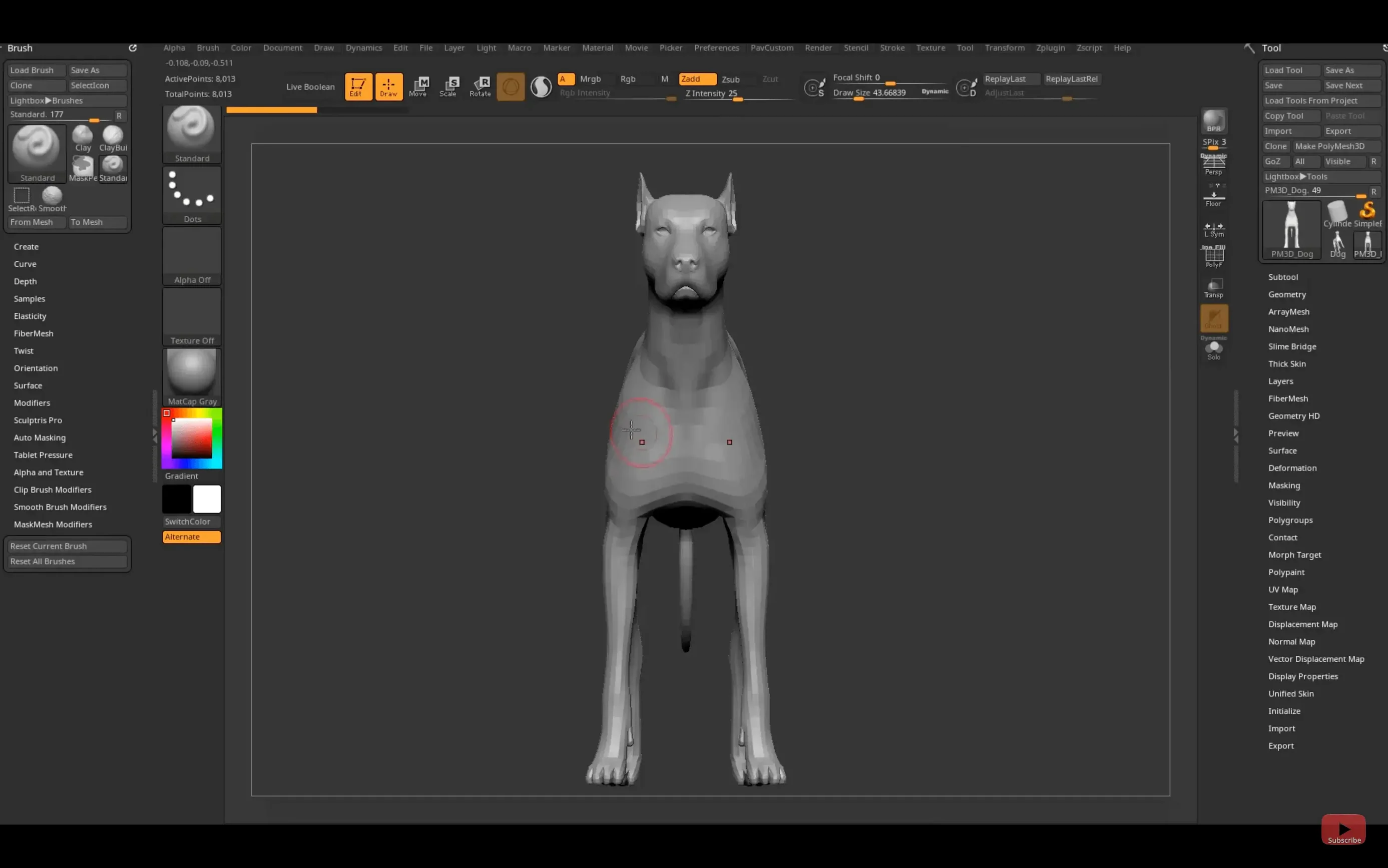 Pixologic Zbrush: screenshot 2 of 4 Pixologic Zbrush screenshot 2