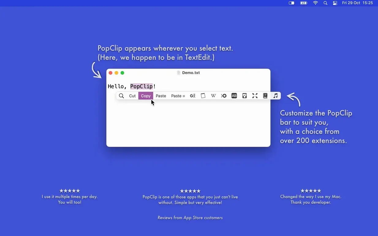 popclip — screenshot