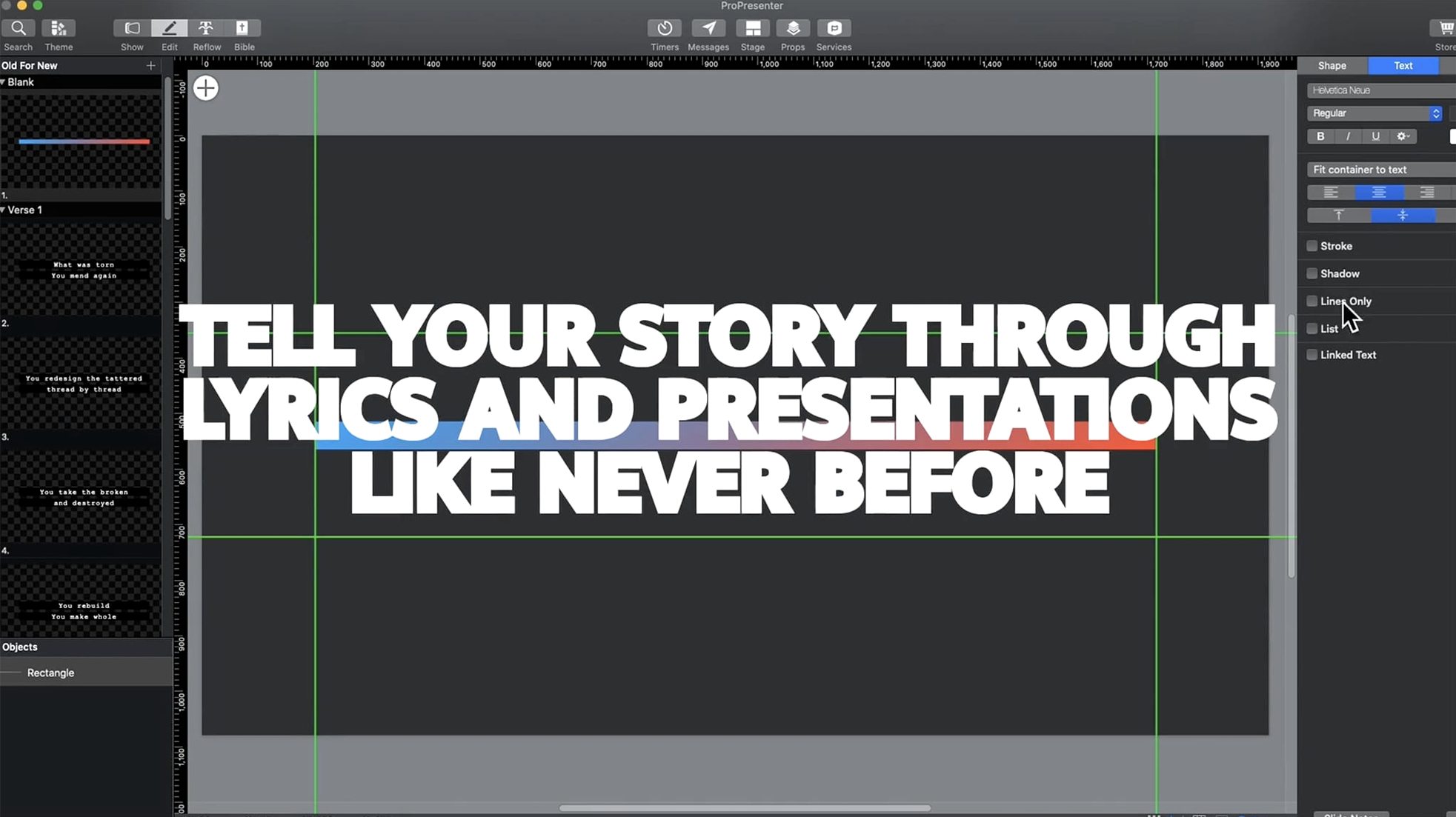 ProPresenter preview 2