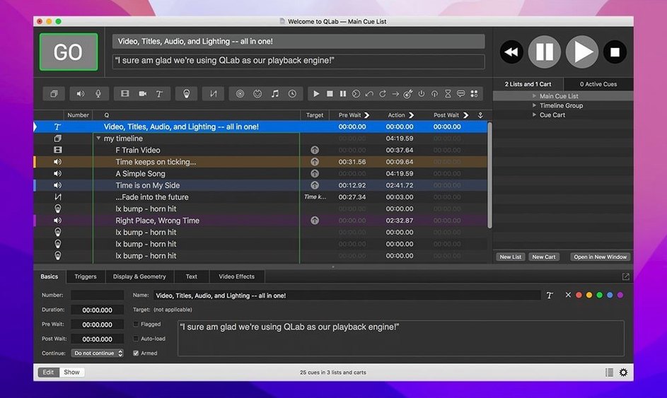 qlab crack — opening view