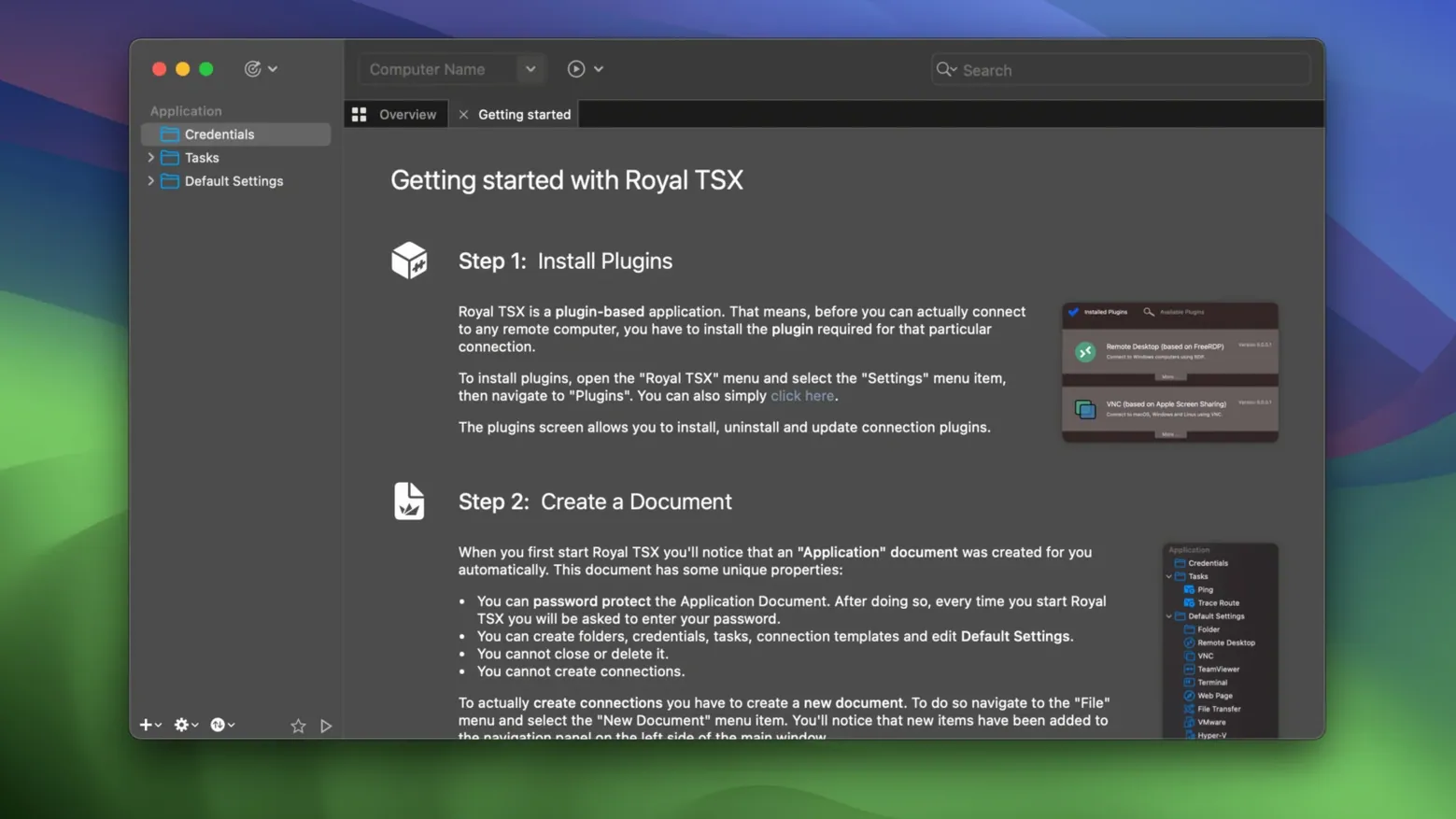 royal tsx macos free — opening view