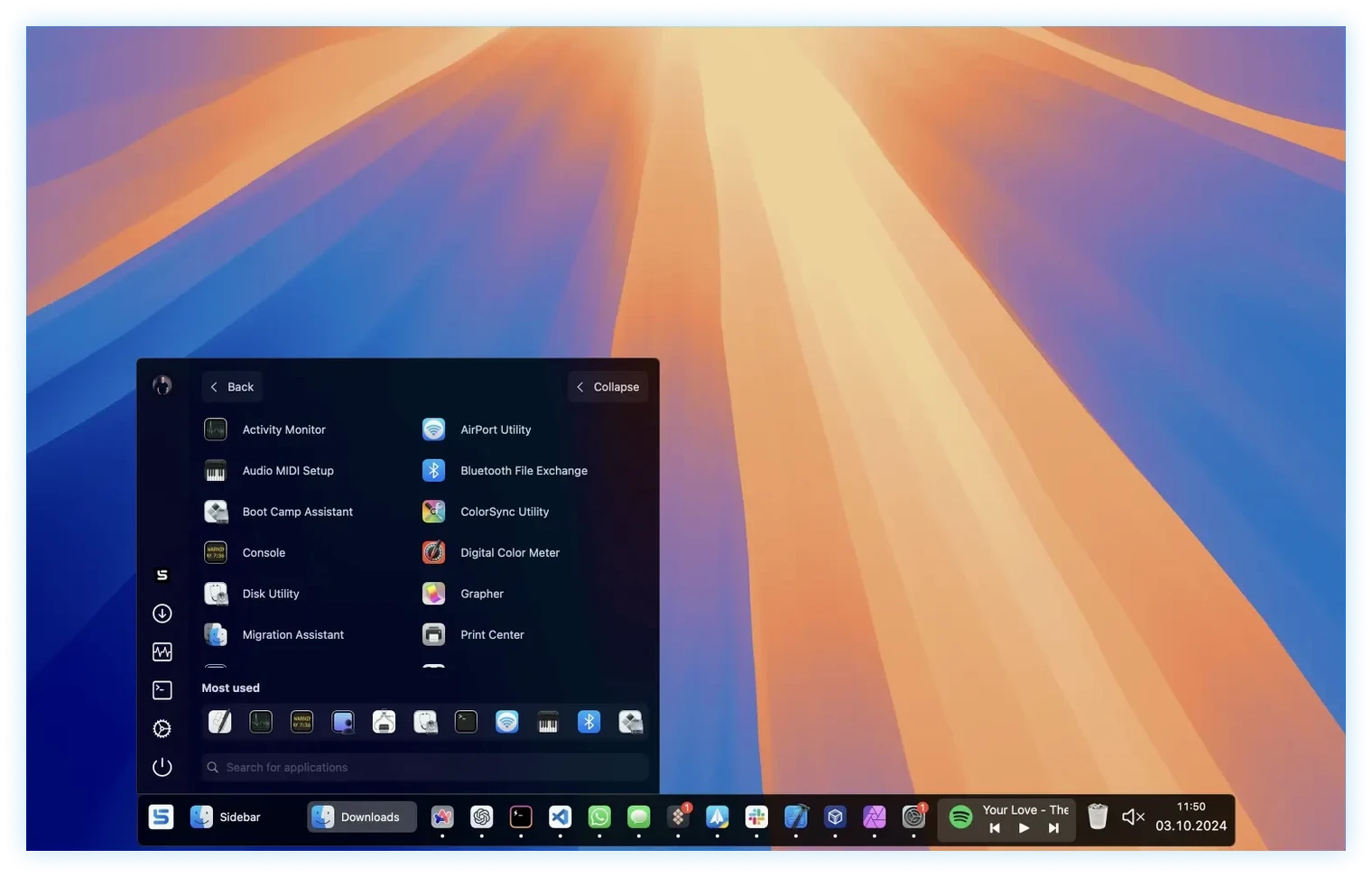 Sidebar screenshot 2