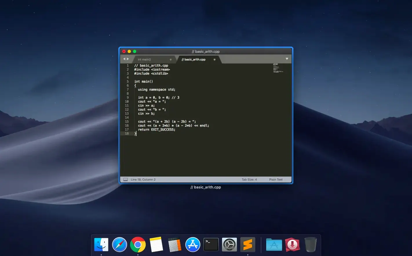 Sublime Text screenshot 2