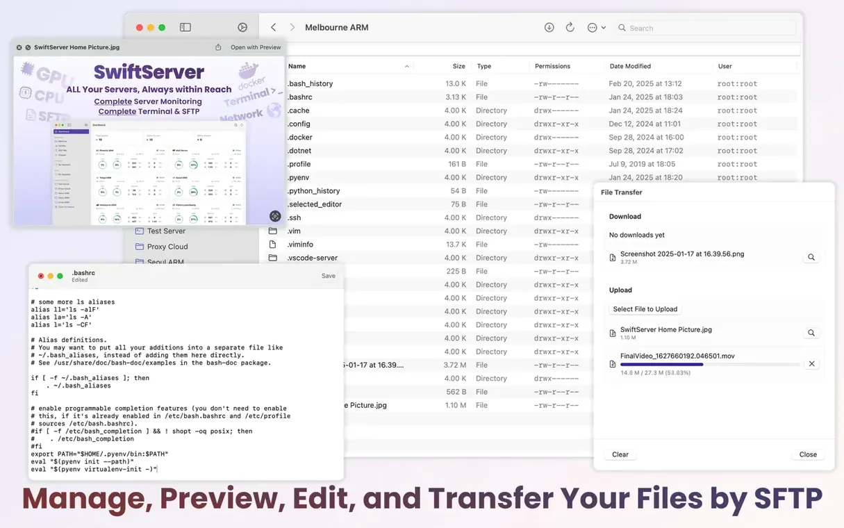 SwiftServer - Monitoring & SSH capture 5 of 7 SwiftServer - Monitoring & SSH preview 5