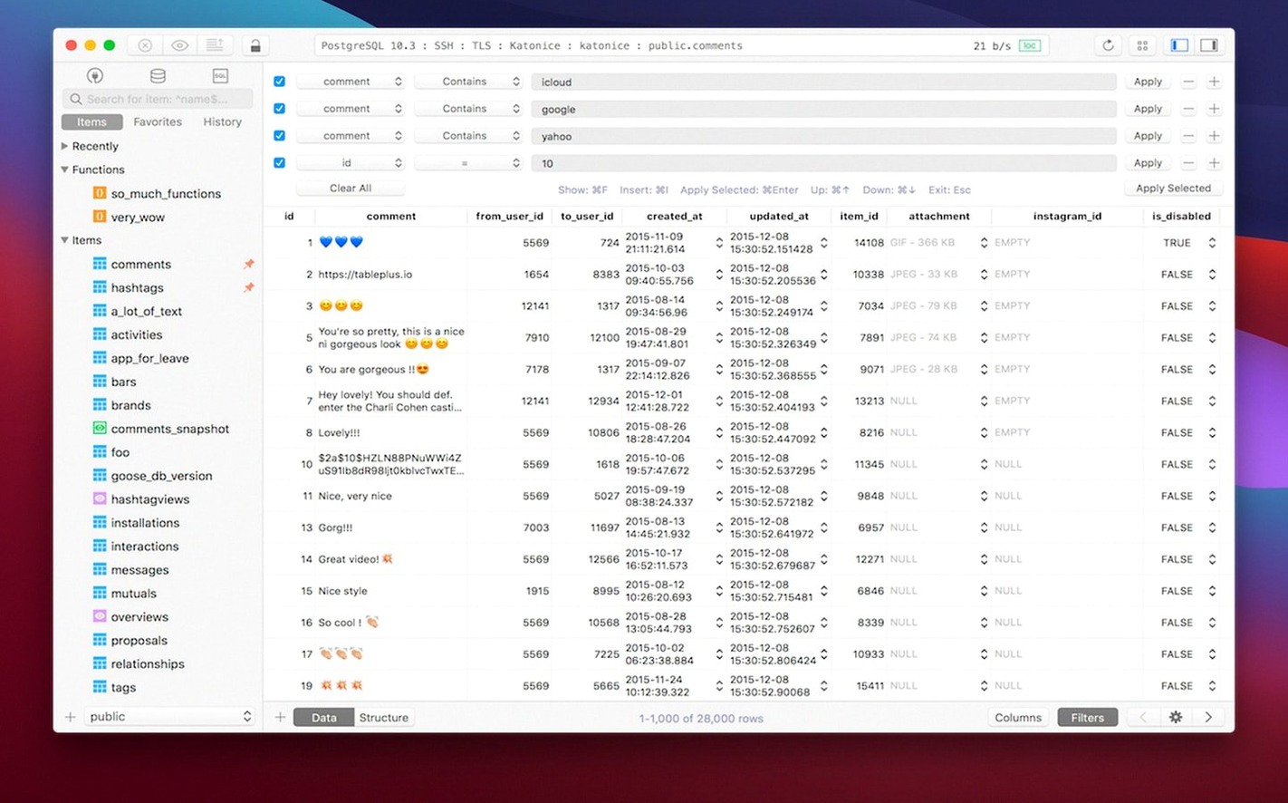 TablePlus preview 3