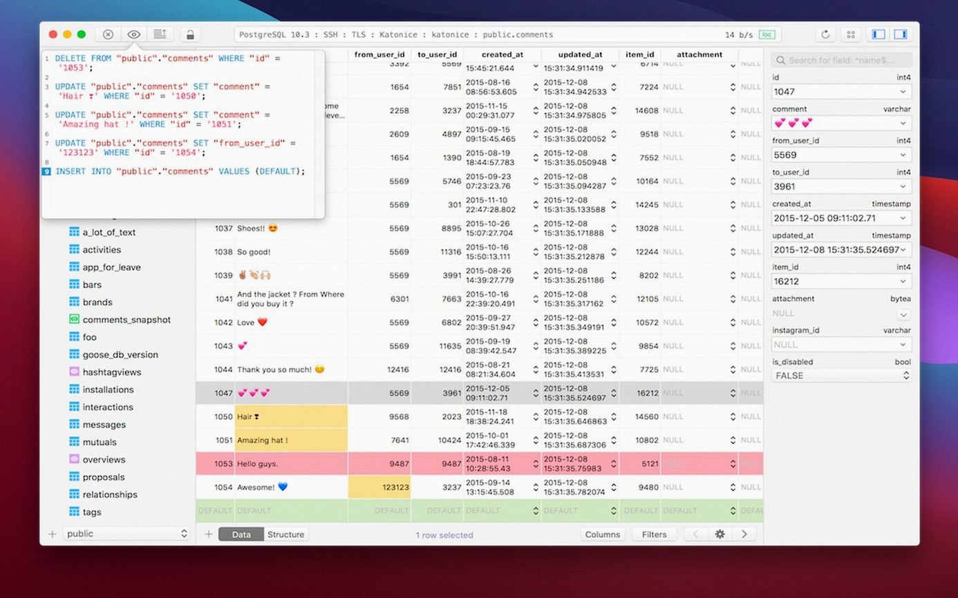 TablePlus preview 4