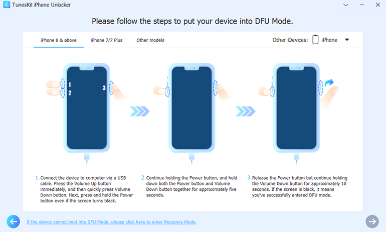 TunesKit iPhone Unlocker screenshot 2