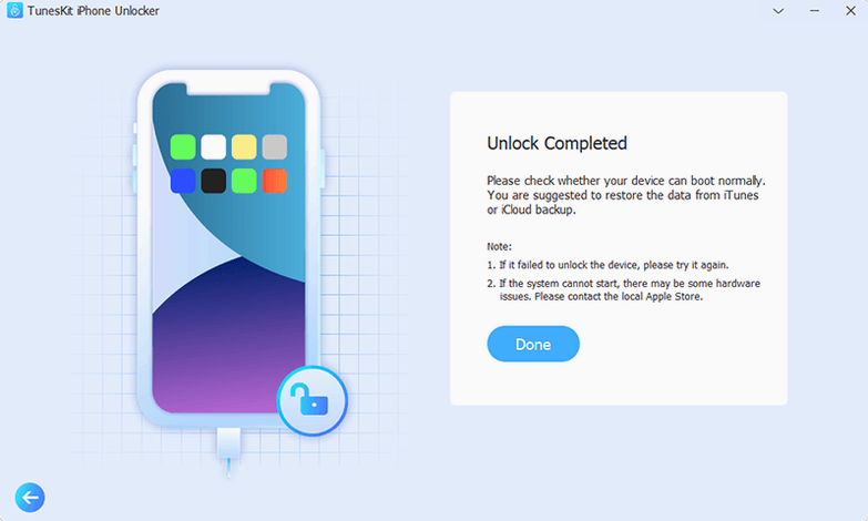 TunesKit iPhone Unlocker screenshot 4