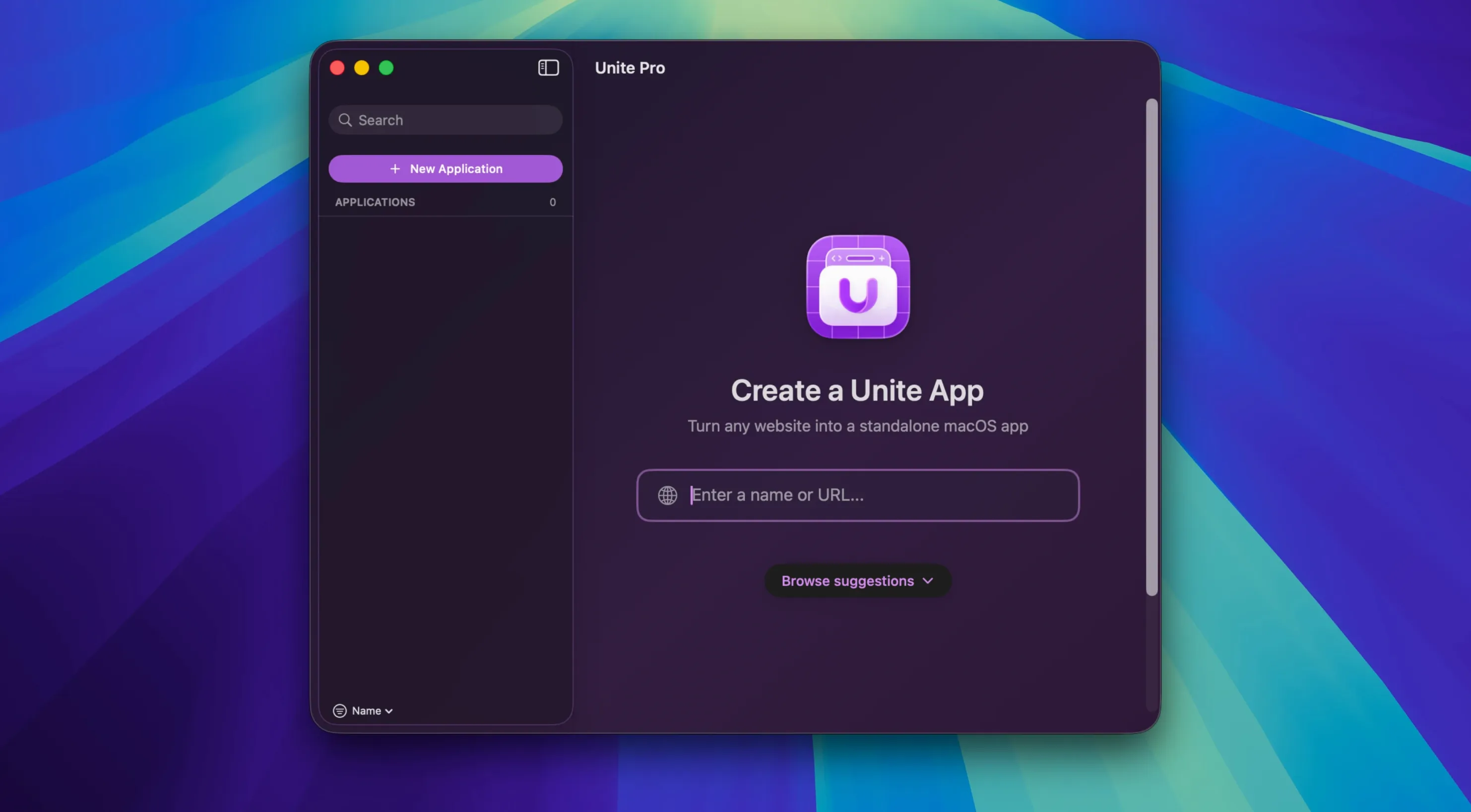 unite pro macos free — opening view