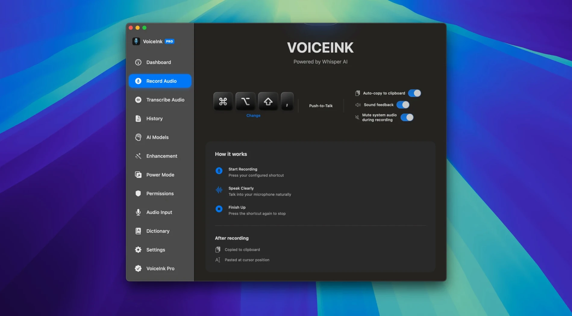 VoiceInk capture 1 of 2 voiceink mac torrent — screenshot