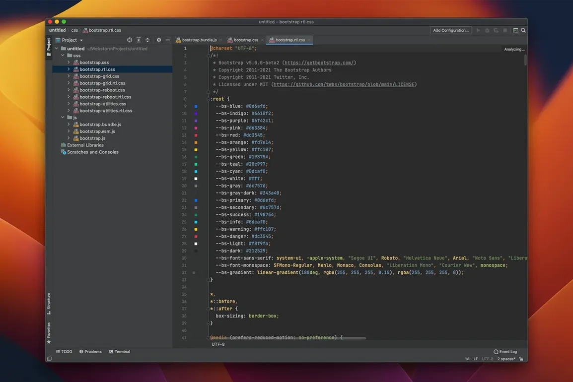 WebStorm screenshot 2