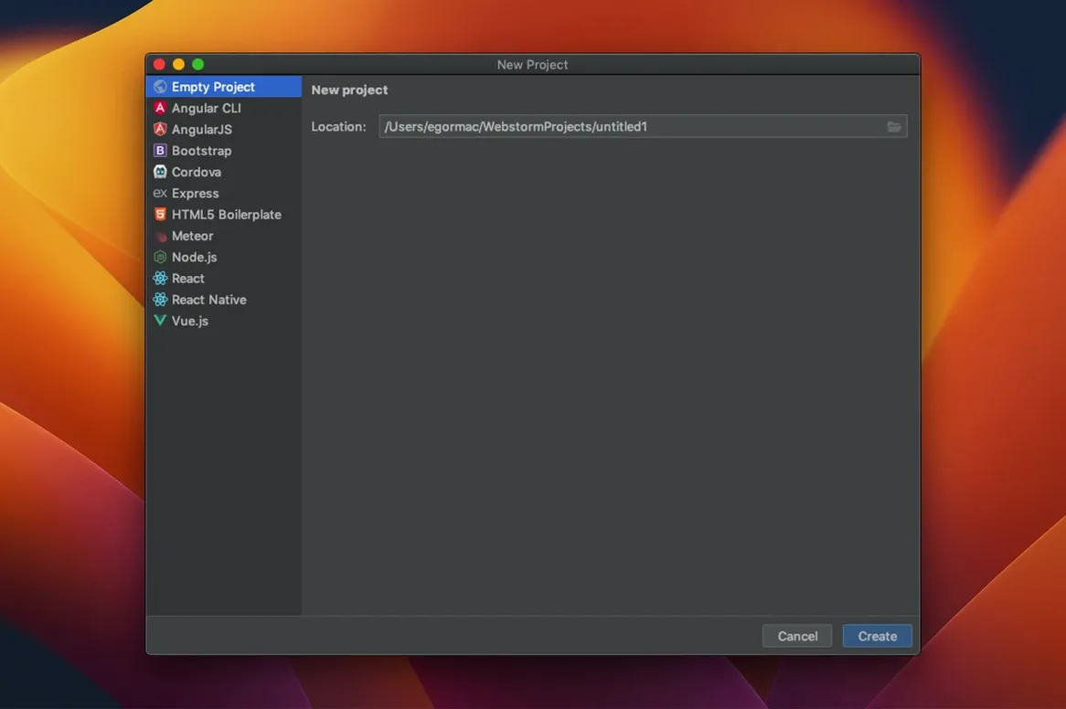 WebStorm screenshot 3