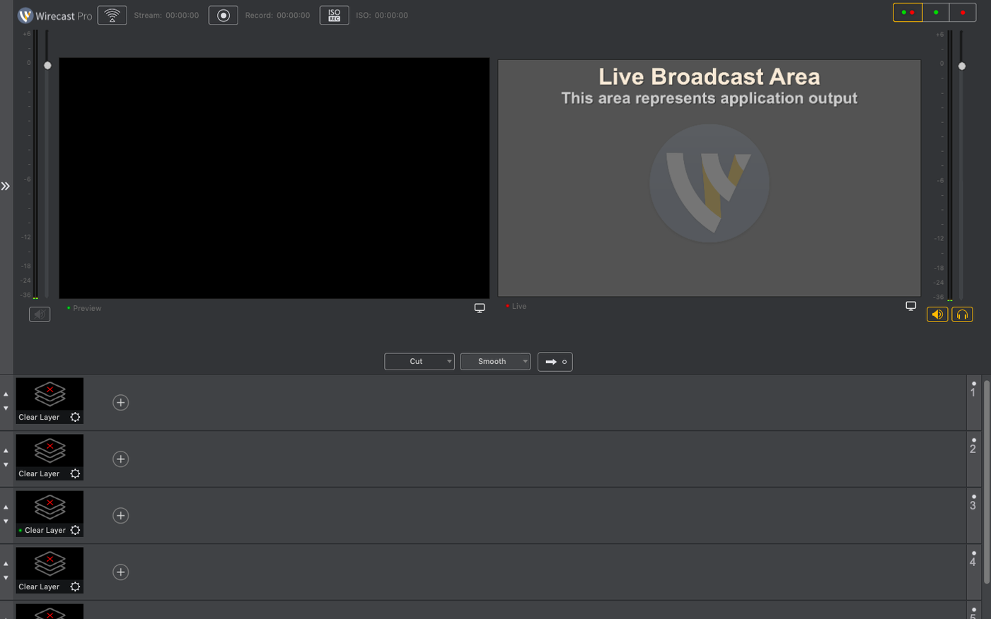Wirecast Pro: screenshot 1 of 4 wirecast pro download — opening view