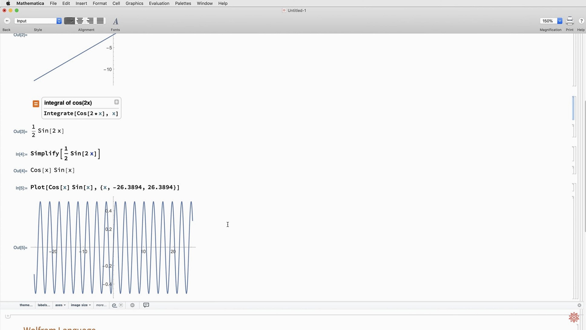 Wolfram Mathematica screenshot 2